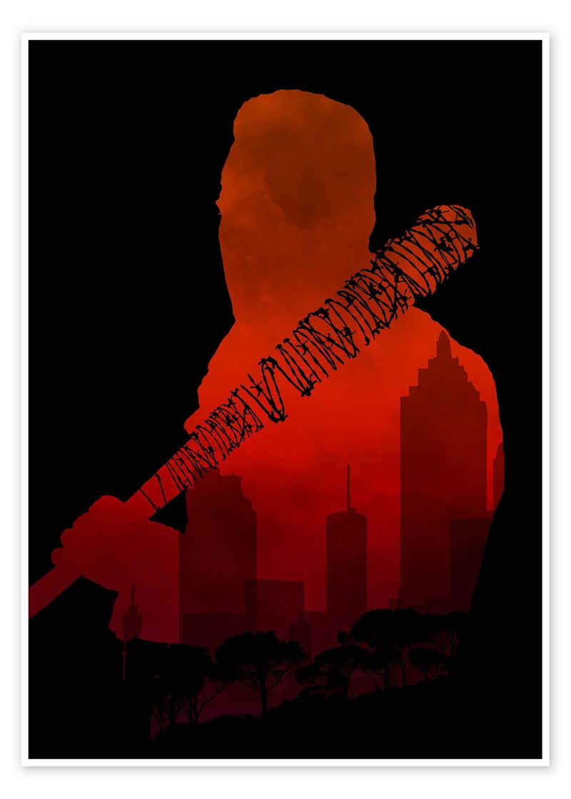 Posterlounge Poster HDMI2K, The Walking Dead - Negan and his beautiful Lucille, Grafikdesign