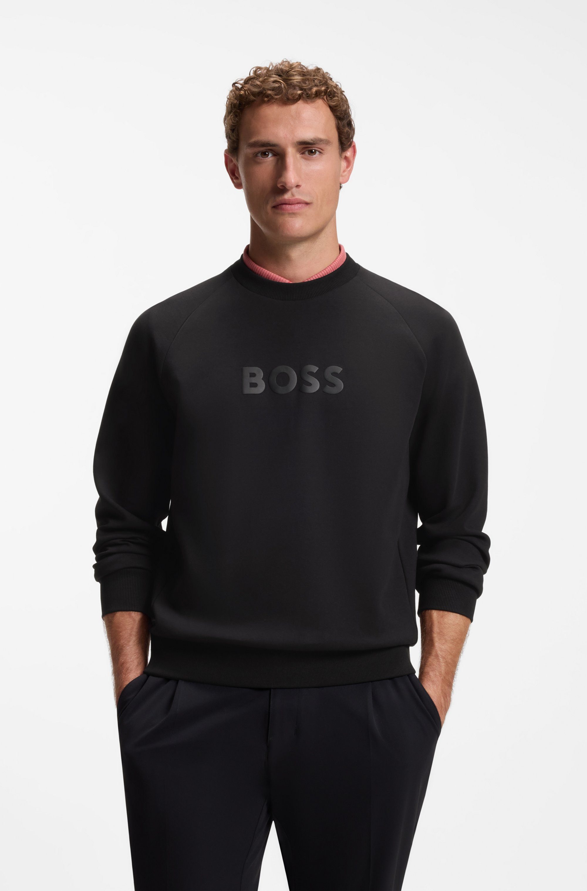 BOSS GREEN Sweatshirt Salbo Rundhalsausschnitt, Regular Fit, tonaler Druck