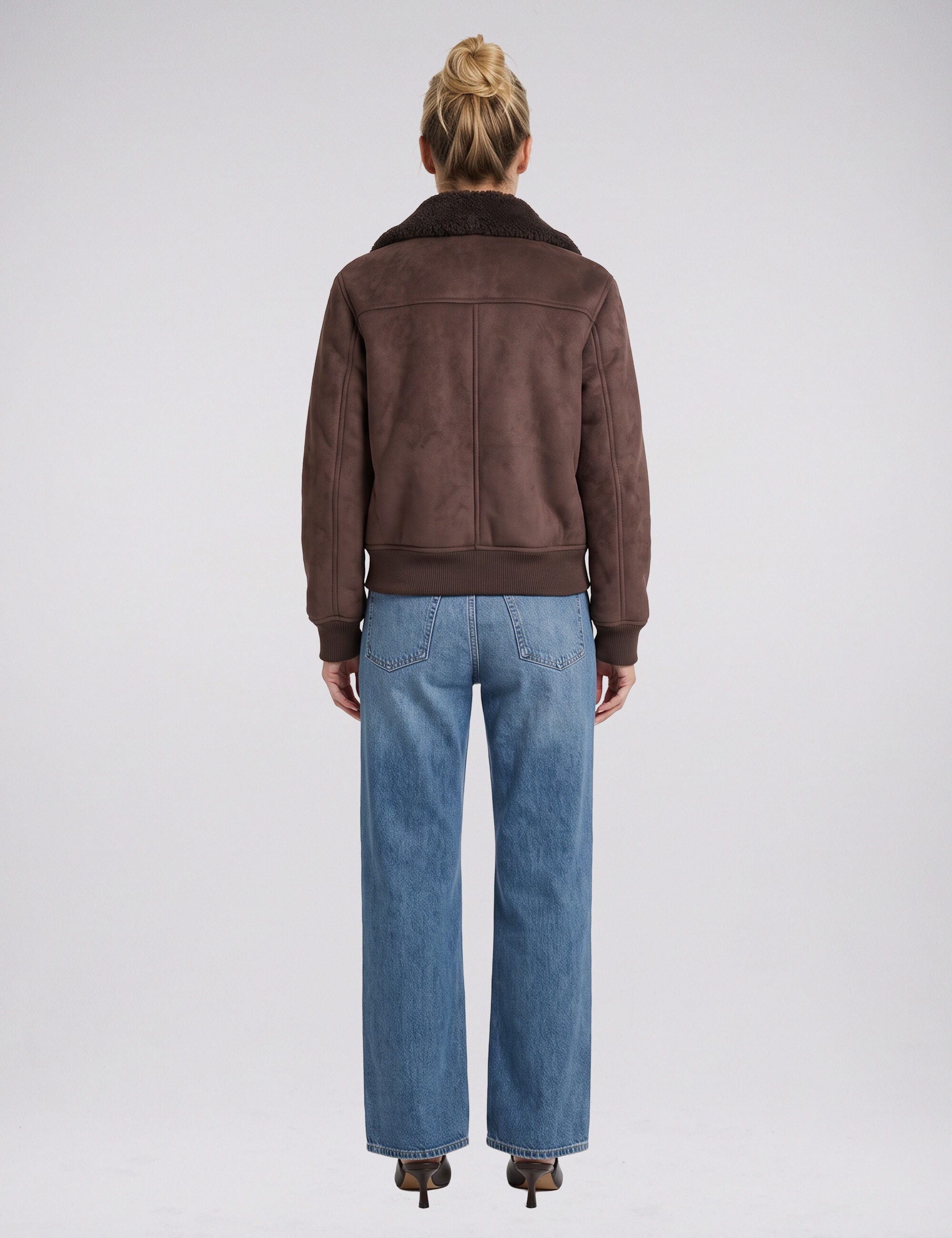 No.1 COMO Bomberjacke CLEVELAND Mit Teddyfellkragen – Bild 3 von 4