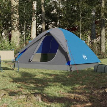 vidaXL Vorzelt Campingzelt 3 Personen Blau 240x217x120 cm 190T Taft