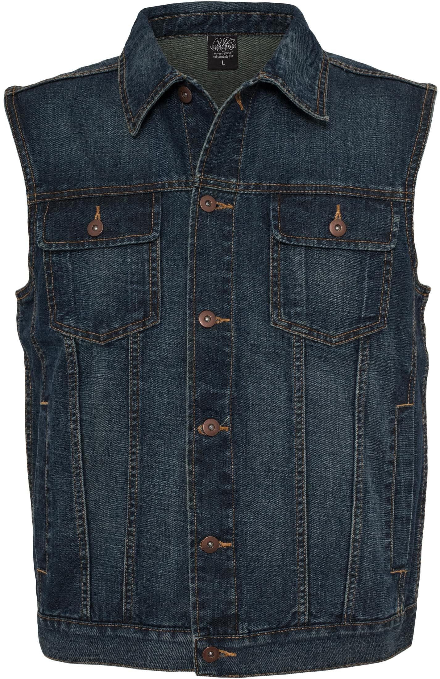 URBAN CLASSICS Funktionsweste Denim Vest ärmellosen Jeansweste