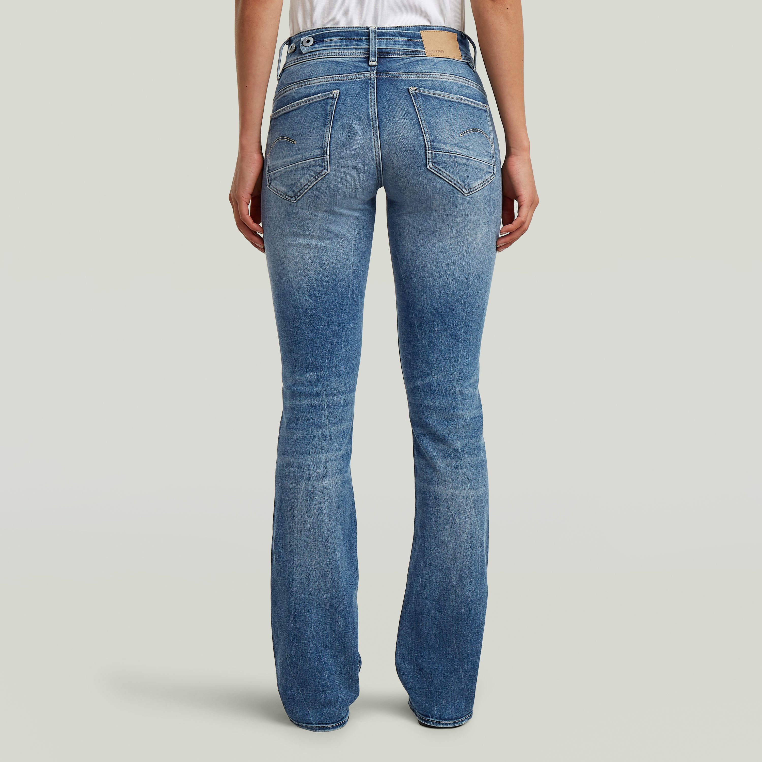 G-STAR Bootcut-Jeans Midge mit verstellbarem Riegel, mittelhoher Bund