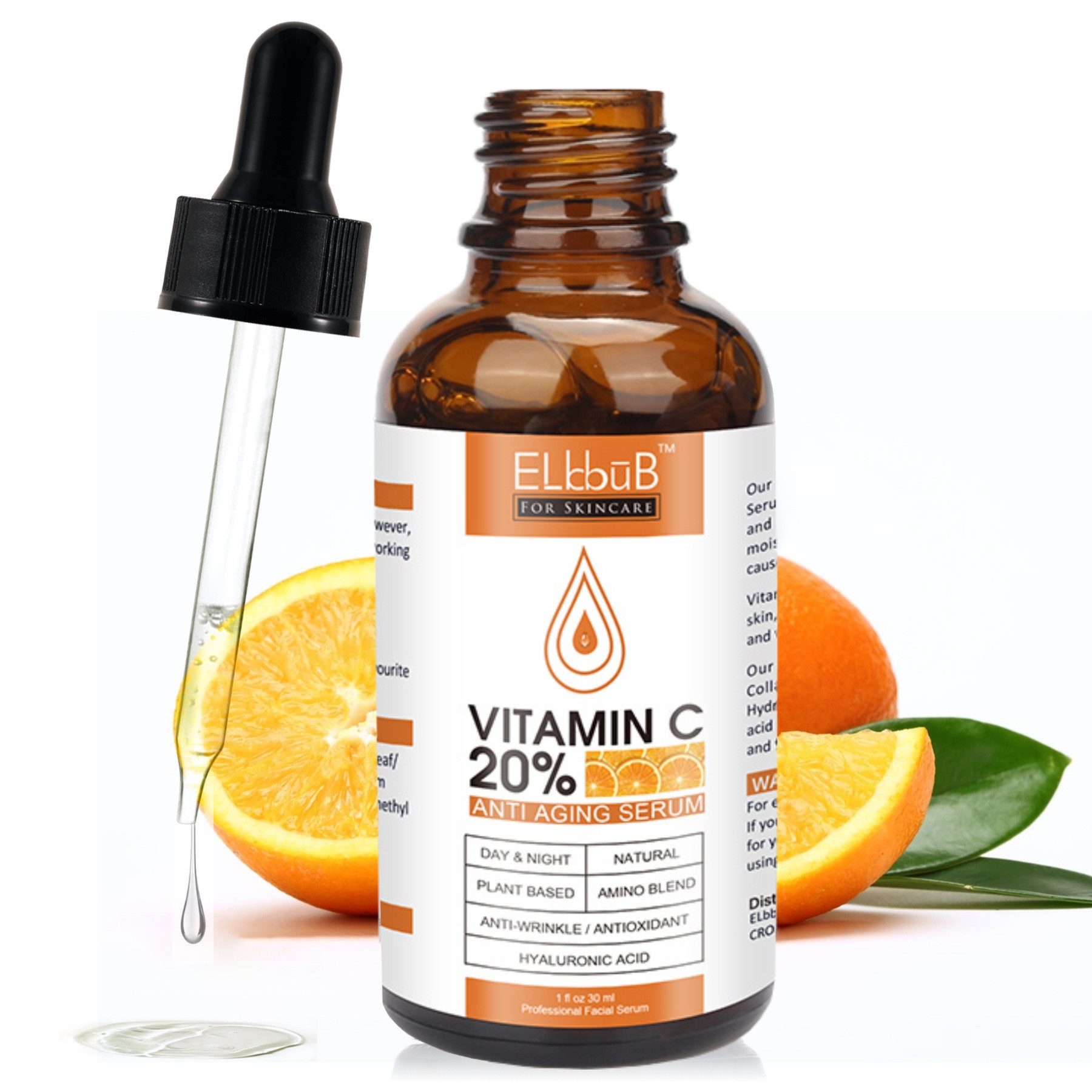 P-Beauty Cosmetic Accessories Anti-Falten-Serum Vitamin C Serum Gesicht 30ml, 3-tlg.