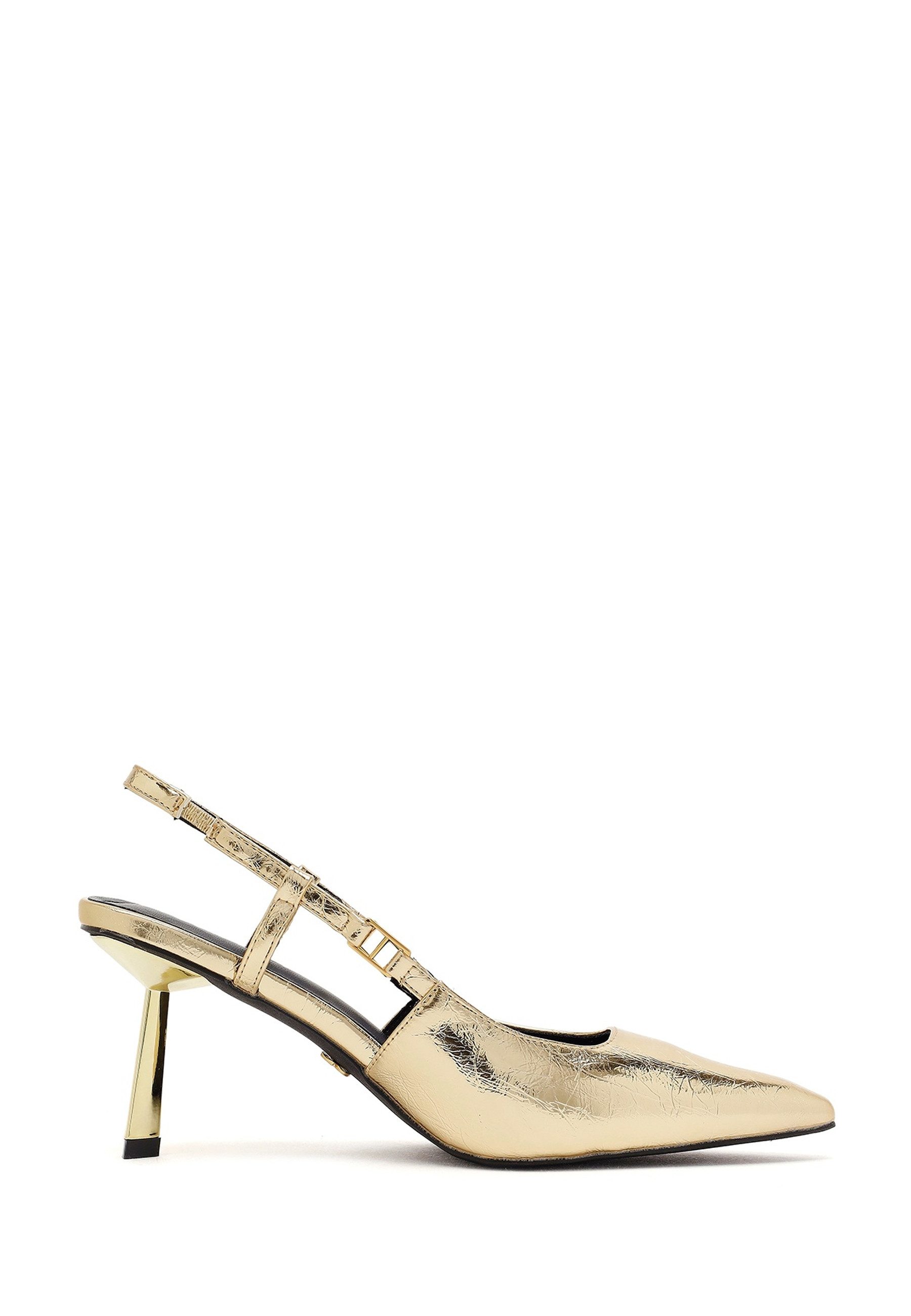 Derimod Slingback-Pumps aus Kunstleder mit hohem Absatz Pumps Kunstleder, Synthetikfutter, Slingback-Riemen, Skulpturabsatz