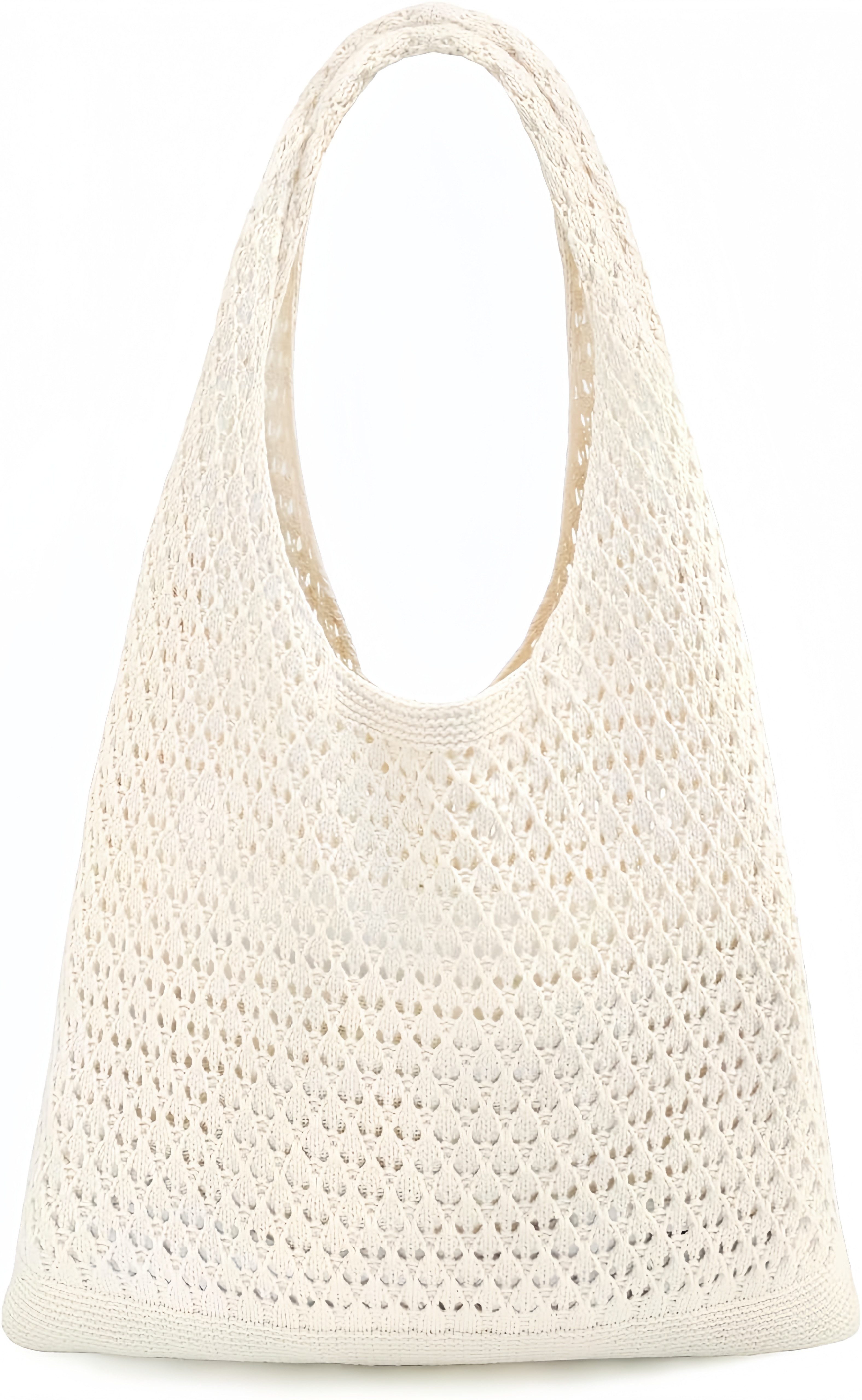 FOUORTUNATE-BEE Schultertasche Boho Stricktasche – Groß, vielseitig und perfekt für den Alltag, Modische Bohemian Stricktasche für Freizeit und Alltag