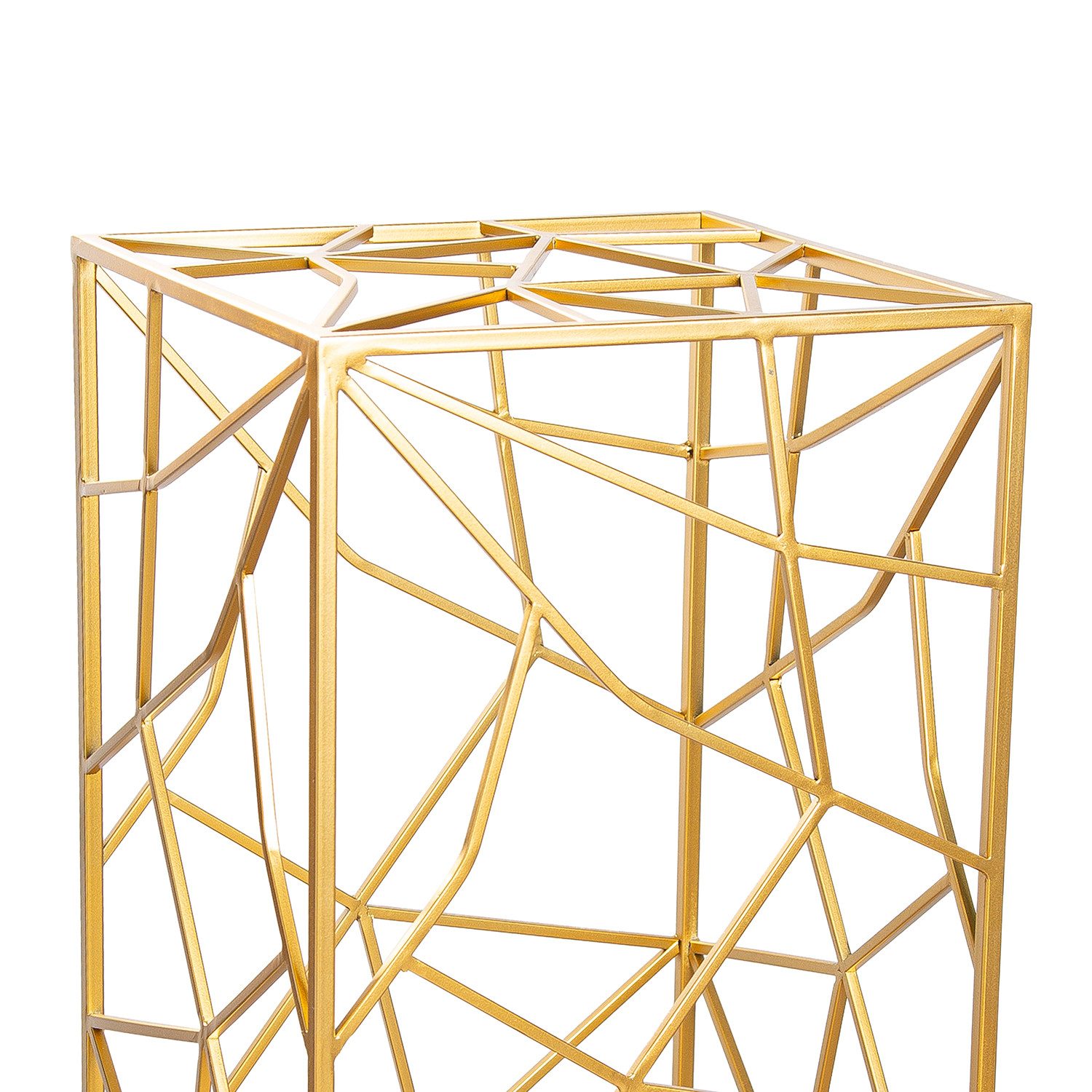 GILDE Dekosäule 2er Set Deko-Säule AKKURAT - gold - Metall - Höhe 82cm x Breite 35,5cm (1x Deko-Säule, Blumensäule - Dekoständer), Blumenhocker - Säule - Dekosäule