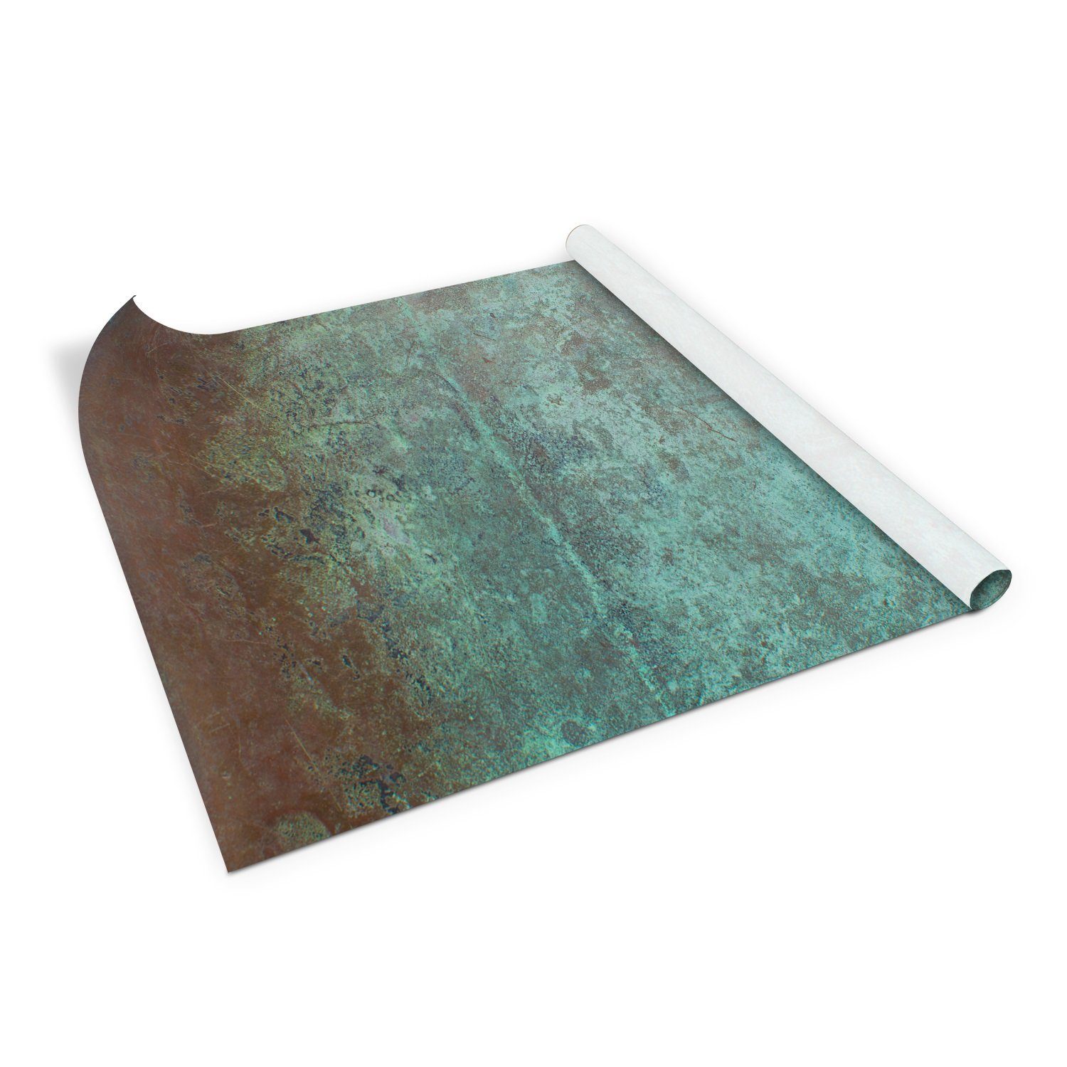 Tulup Möbelfolie Selbstklebende Klebefolie Dekofolie 100 cm x 50 cm Dekor Premium, Oberflächenempfehlung, Rechteckig, Abziehen und Aufkleben Kupfer Oxidiert