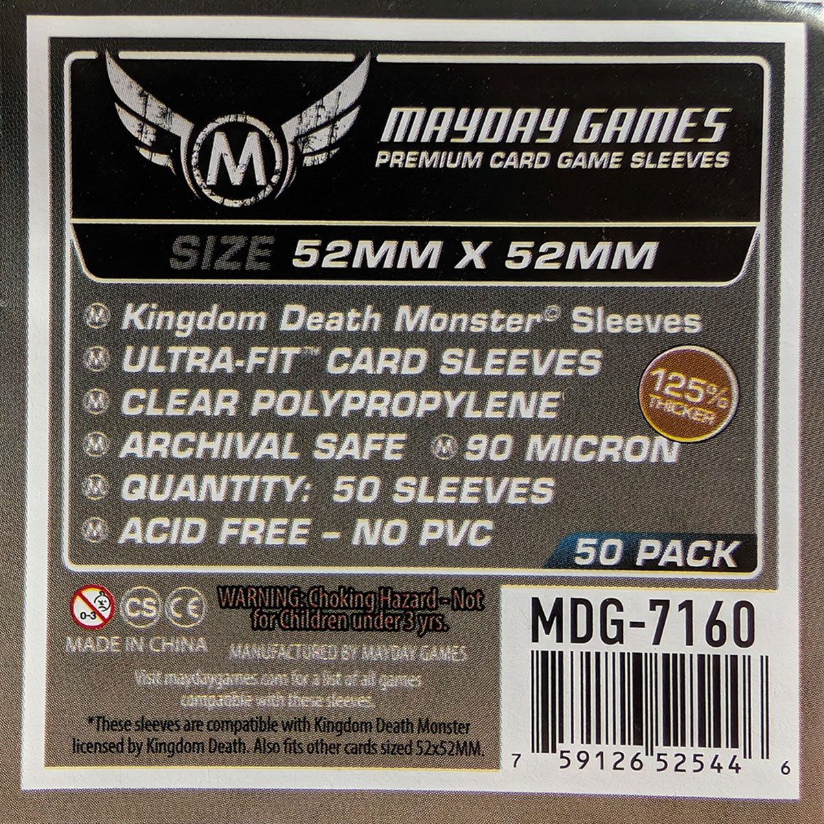 Mayday Games Spiel Premium Card Sleeves Kartenschutzhüllen 52 x 52 MM 50 Stück - 7160