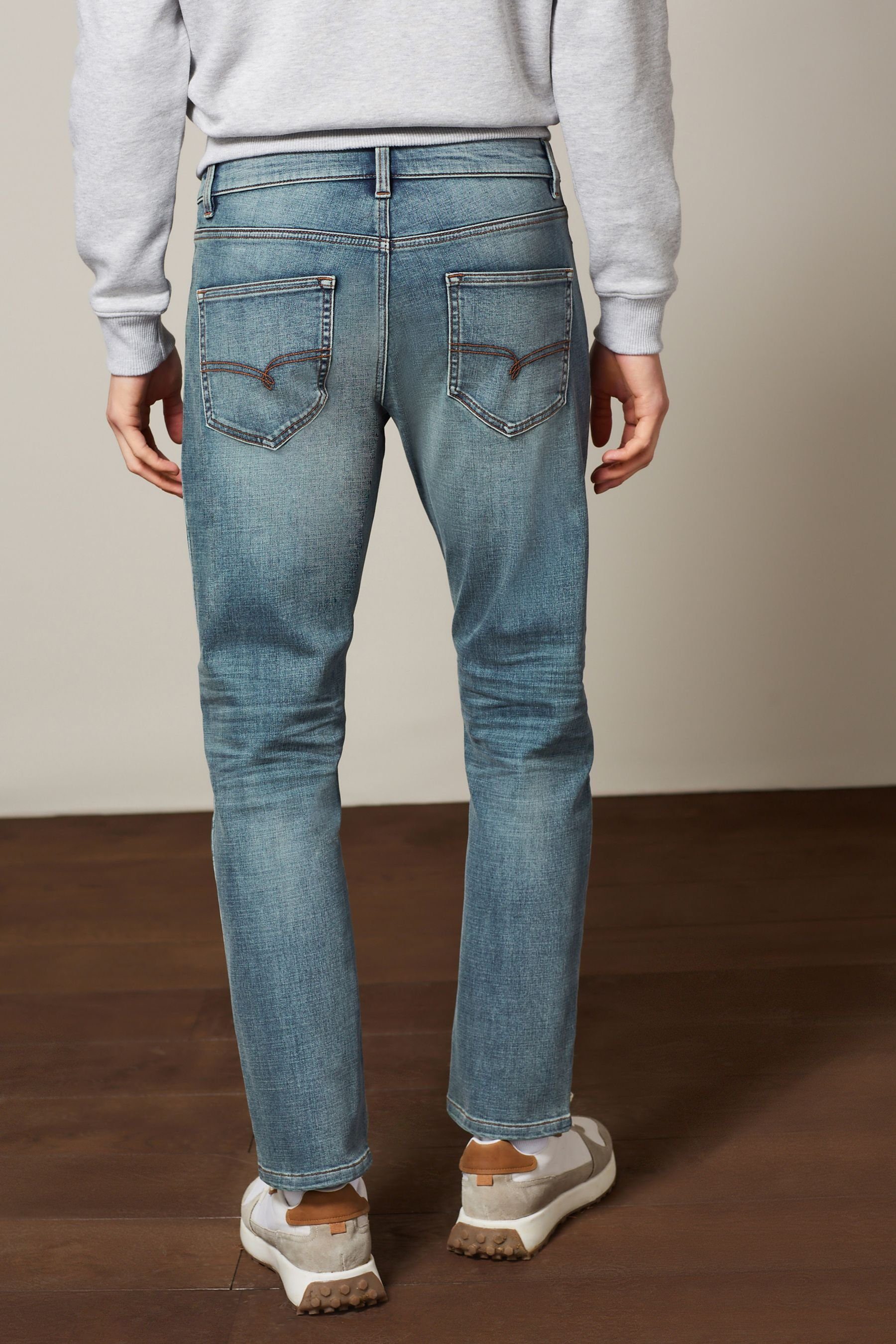 Blue - Motionflex Slim-fit-Jeans Jeans Vintage Next Slim Light (1-tlg)