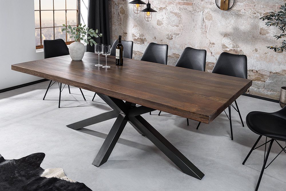 riess-ambiente Esstisch GALAXIE 200cm taupe braun/schwarz – lackiertes Mass günstig online kaufen