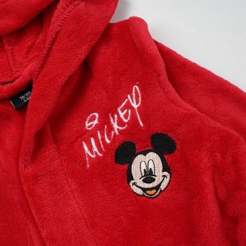 Disney Mickey Mouse Kinderbademantel Disney Mickey Bademantel, rot, Gr. 98/104-116/128