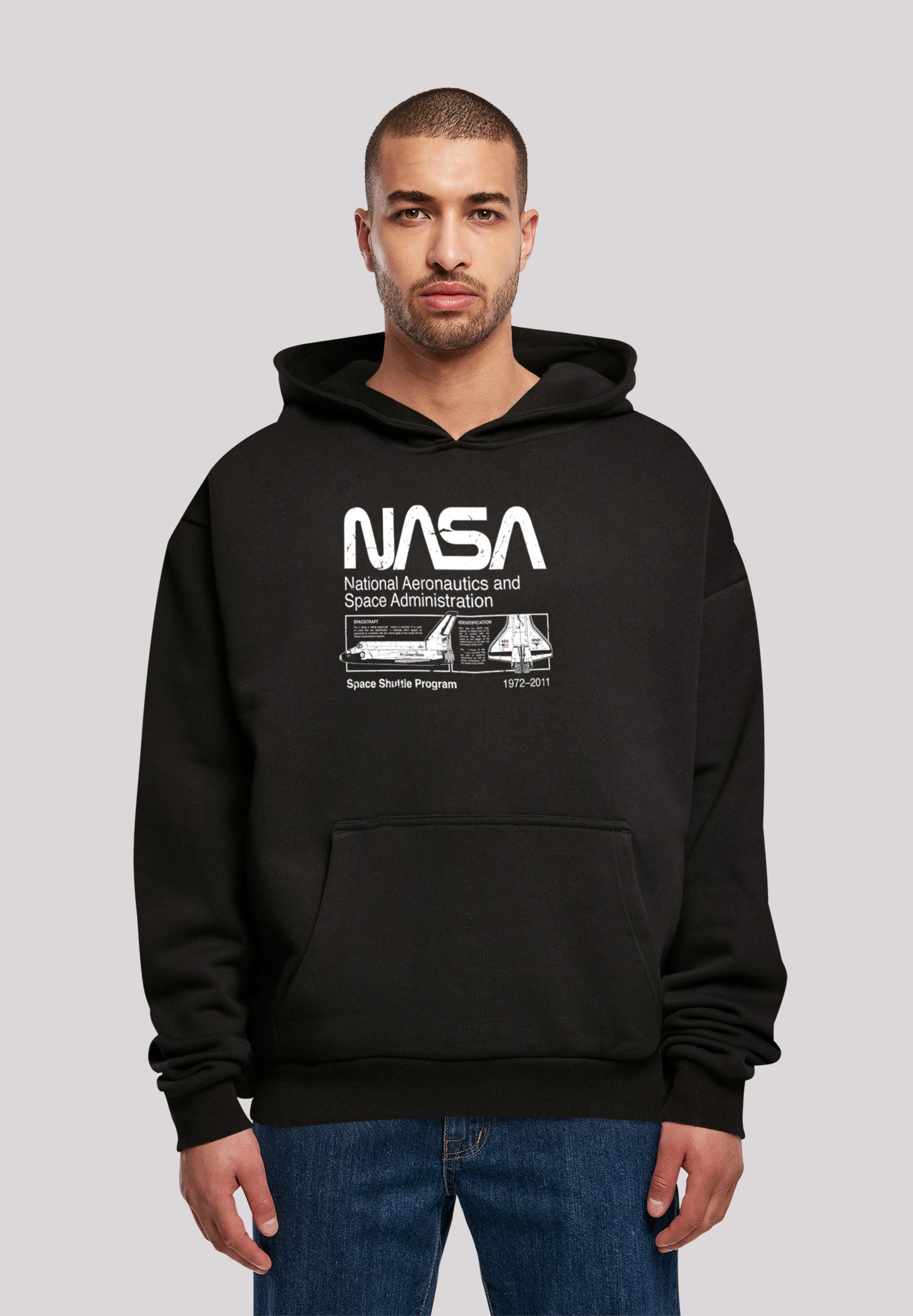 F4NT4STIC Kapuzenpullover NASA Classic Space Shuttle Herren,Premium Merch ,Oversize,Kapuzenpullover,Bedruckt