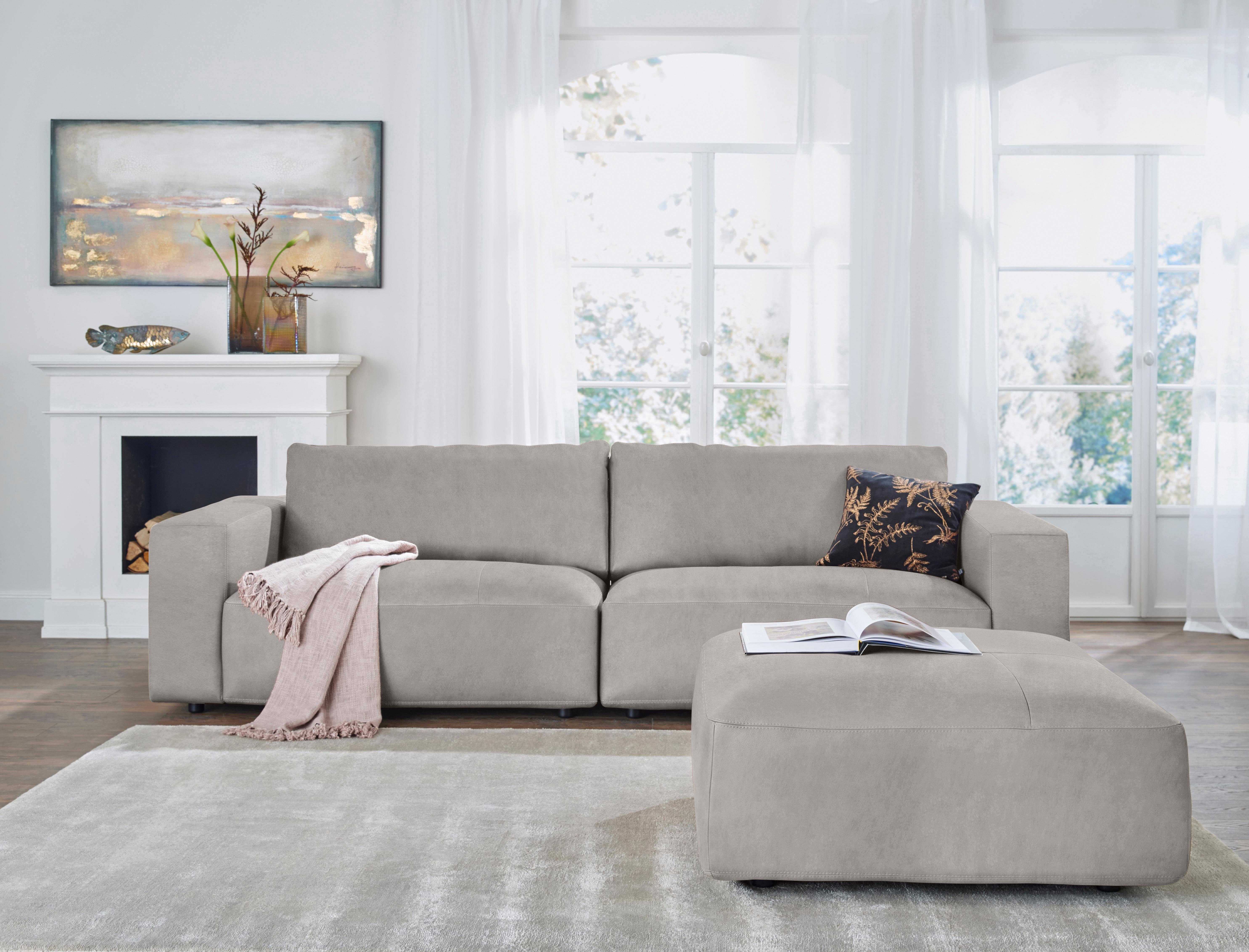 LUCIA, unterschiedlichen 4 Big-Sofa Qualitäten 3-Sitzer in GALLERY by Nähten, Musterring M vielen und branded