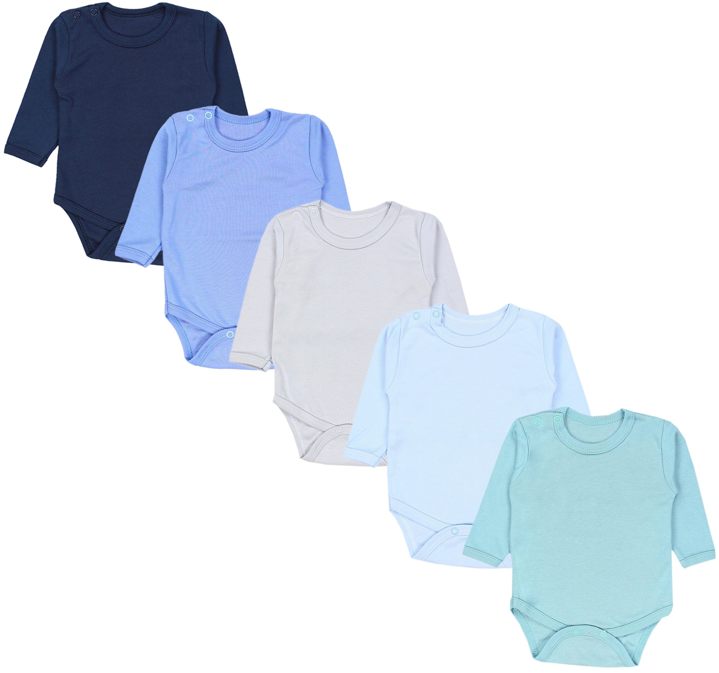 TupTam Langarmbody TupTam Jungen Baby Body Langarm Unifarben 5er Pack