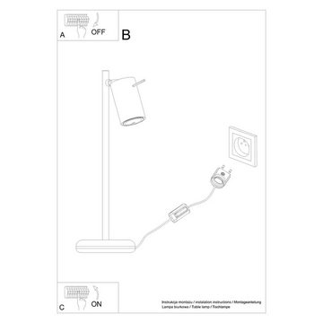 etc-shop Schreibtischlampe, Tischleuchte Bürolampe Schreibtischlampe Beistelllampe