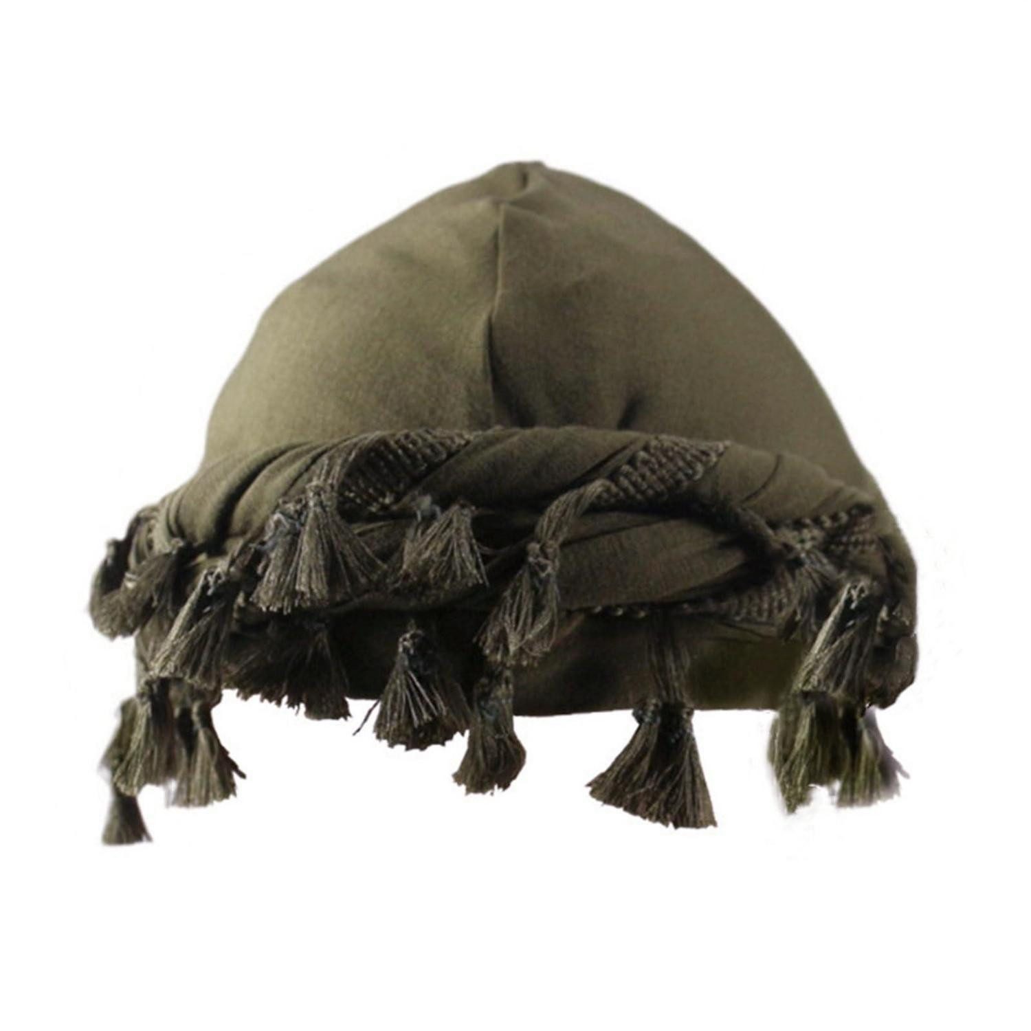 LuxusKollektion Turban Turban Durag Herren Satin gefüttert Stretch Kopftuch Army Green
