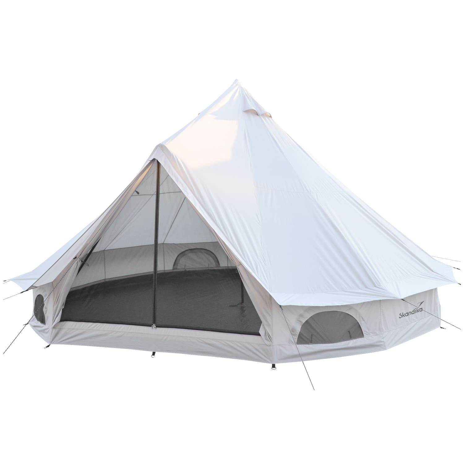 Skandika Tipi-Zelt Tipi 400 Oxford recycelt, Festivalzelt mit eingenähtem Zeltboden, recyceltes Oxford-Zeltmaterial, 250 cm Stehhöhe, wasserdicht, Outdoor