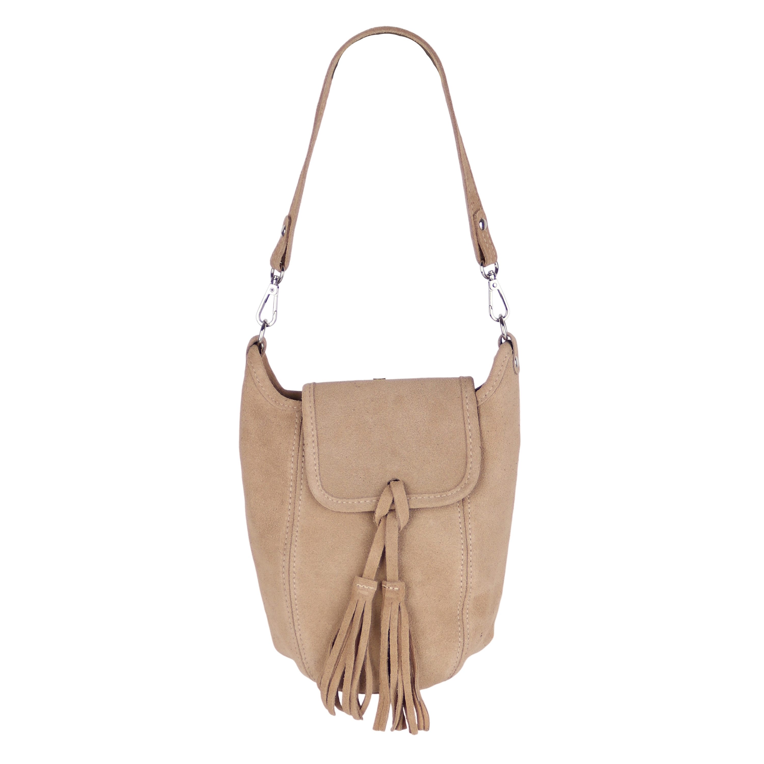 Umhängetasche Damen Schultertasche aus Echtleder, Made in Italy