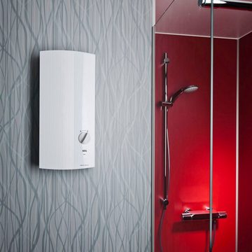 AEG Komfort-Durchlauferhitzer DDLE EASY 21 kW, guter Warmwasserkomfort, elektronisch, min. 42 °C, max. 55 °C, zwei feste Temperatureinstellungen für Dusche 55°C und Spüle 42°C