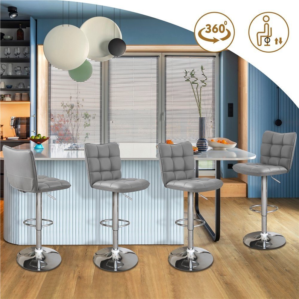 Yaheetech Barhocker (2er), Barstühle 360°Drehbar Küchenstühle Sitzhöhe 62,5 günstig online kaufen