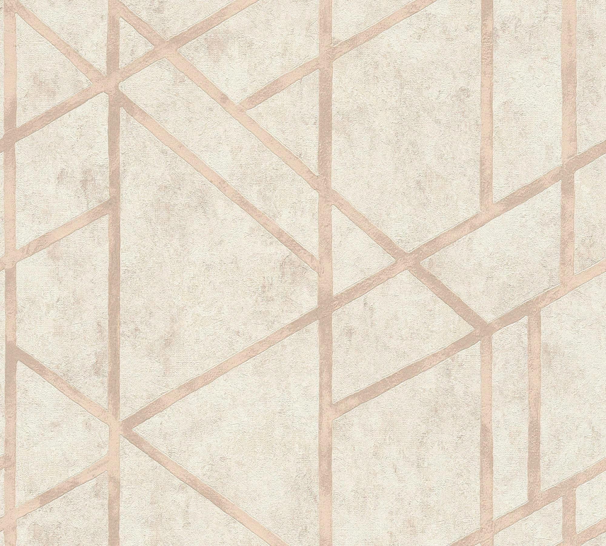 Bricoflor Art Déco Tapete Creme Gold Elegante Vliestapete Geometrisch für S günstig online kaufen