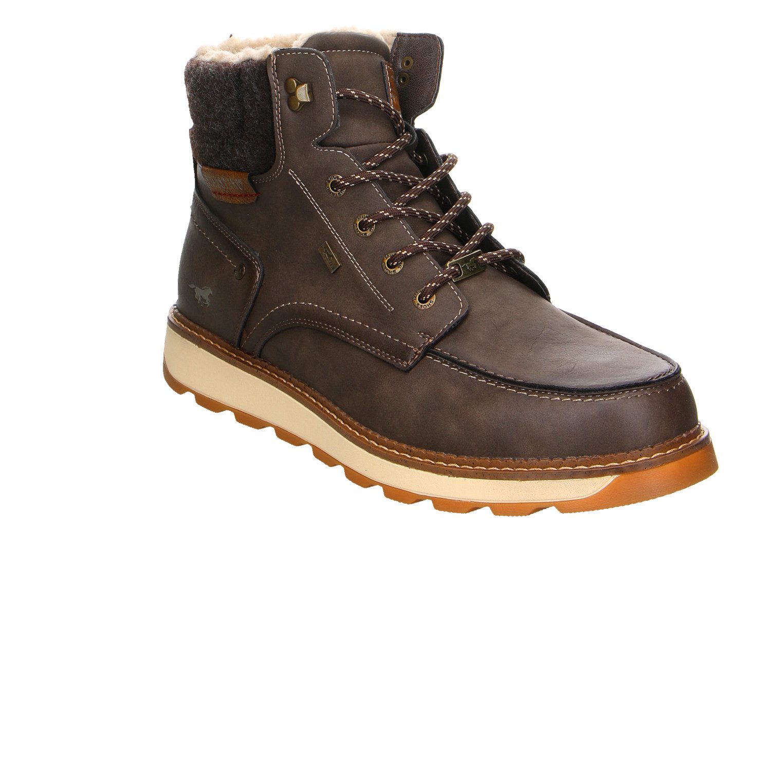Mustang Shoes Mustang Fettleder Schnürstiefel Winter braun Winterstiefelette