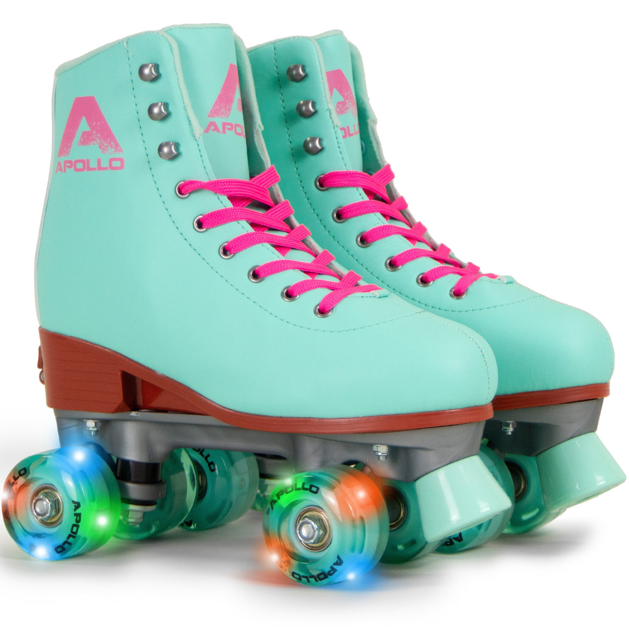 Apollo Rollschuhe Retro Discoroller, verstellbare Disco Roller Skates, größenverstellbar Rollerskates, Retro Design