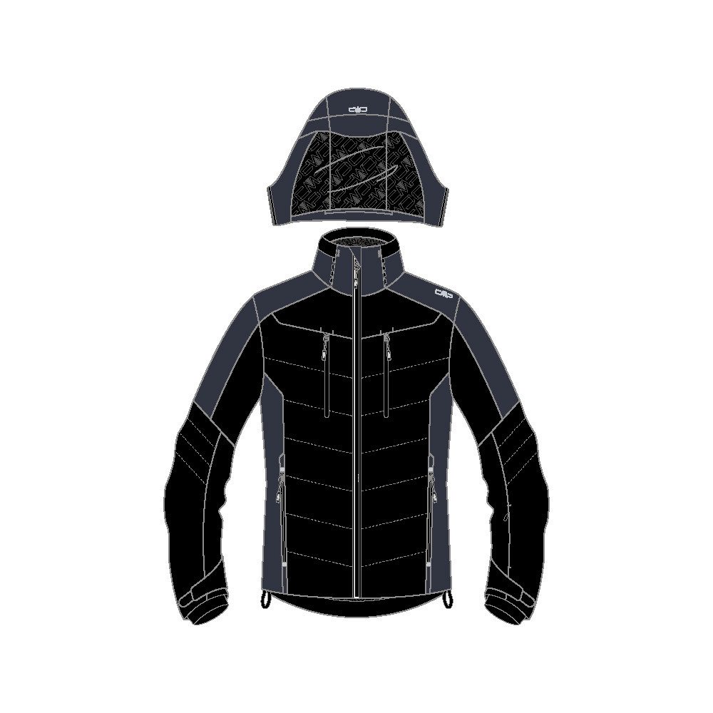 Skijacke CMP Herren Skijacke Man Zip Hood Jacket 33W0837