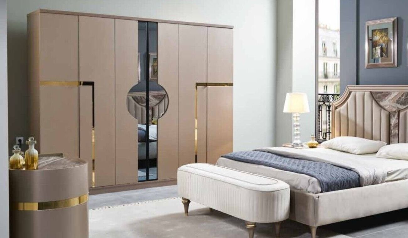 JVmoebel Kleiderschrank Kleiderschrank Luxus Schrank Schlafzimmer Möbel Italienische Art Holz (1-St)