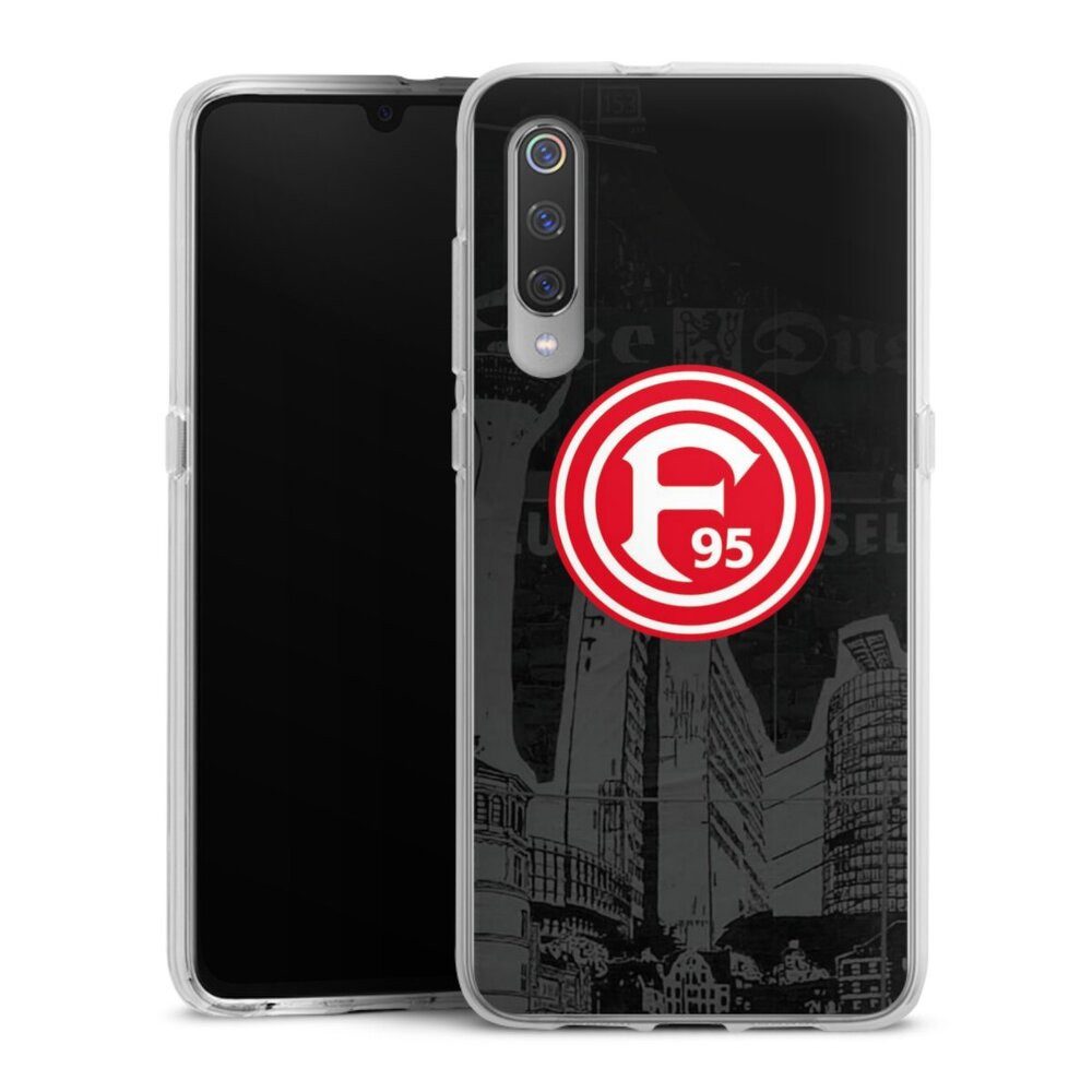 DeinDesign Handyhülle Fortuna Düsseldorf Offizielles Lizenzprodukt Logo Fortuna Logo City, Xiaomi Mi 9 Silikon Hülle Bumper Case Handy Schutzhülle