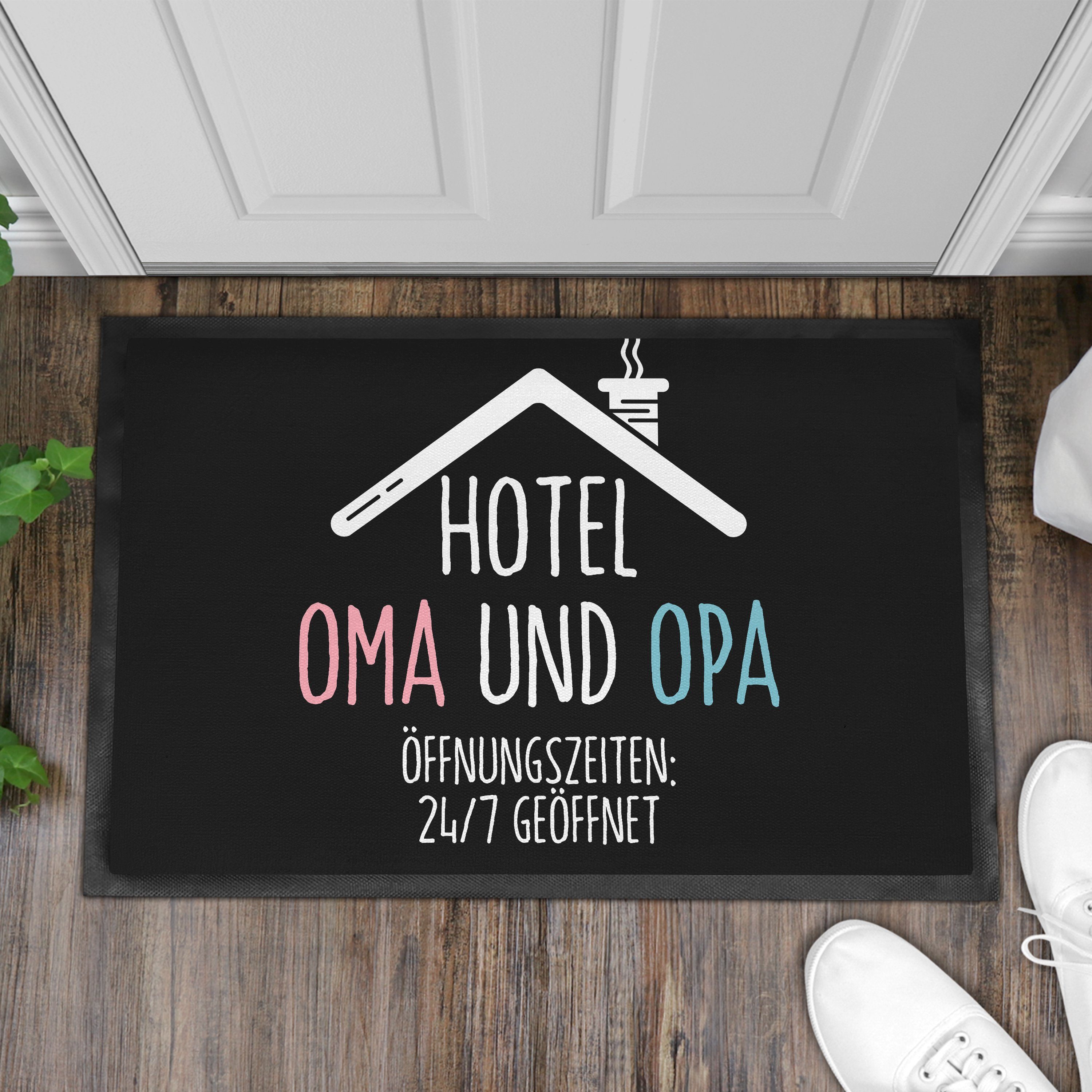 Fußmatte Hotel Fußabtreter, 24/7 Fußmatte Trendation Oma und Pension Geöffnet Opa Geschenk