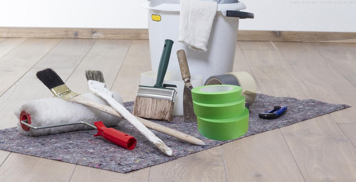 varivendo Kreppband Feinkreppband Grün 25mm x 50m Maler Klebeband (Rolle, 1-St., Profi+ Feinkreppband) Kreppband malerklebeband malerkrepp klebeband