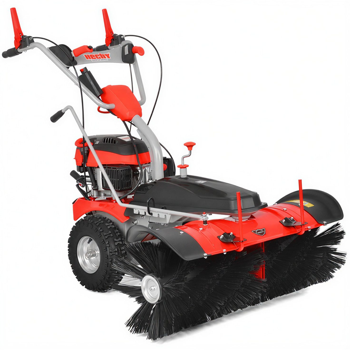 Hecht Benzin-Kehrmaschine 8101 mit Briggs & Stratton Motor, 100 cm Arbeitsbreite, bis 4,4 km/h, 161 cm³, Höhenverstellbar