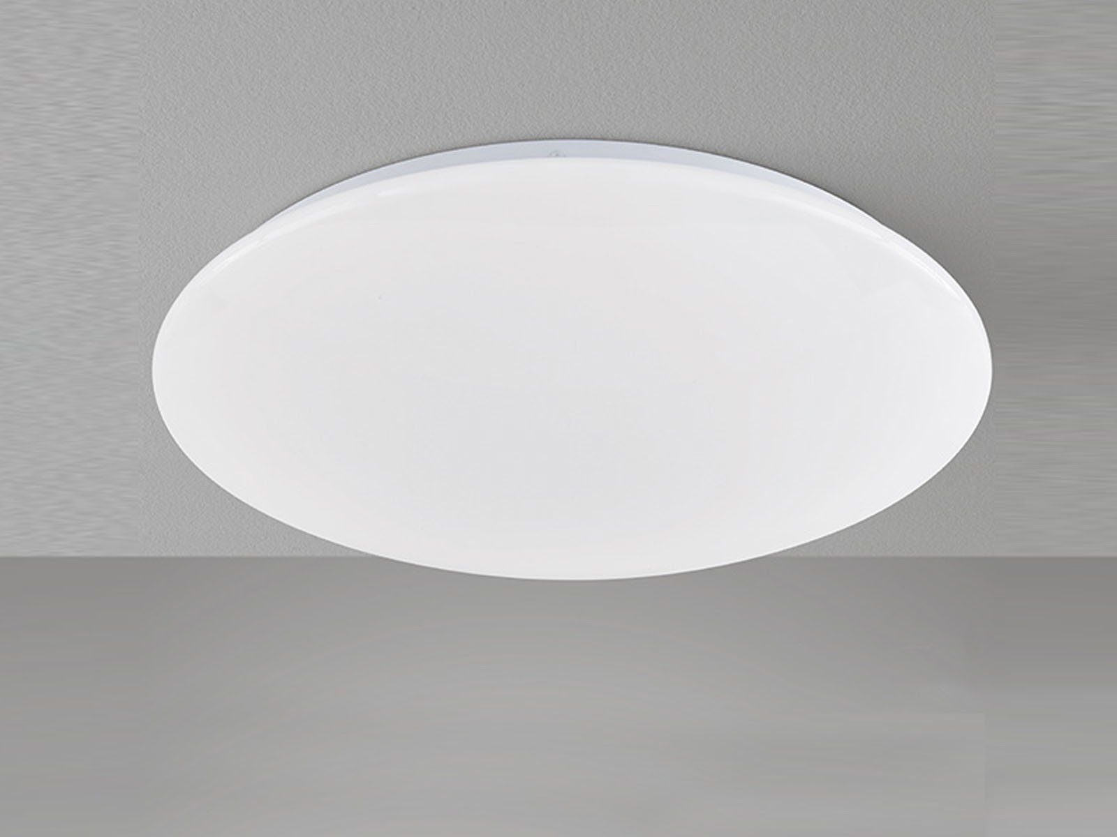 FISCHER & HONSEL LED Deckenleuchte, Dimmfunktion, LED fest integriert, Warmweiß, 2Stk Designklassiker Deckenschalen flach Ø40cm Treppenhaus Beleuchtung