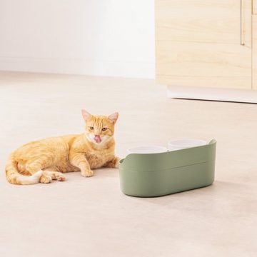 Navaris Napf Futterstation für Hunde & Katzen - Anti-Spill Set mit 2 Fressnäpfen