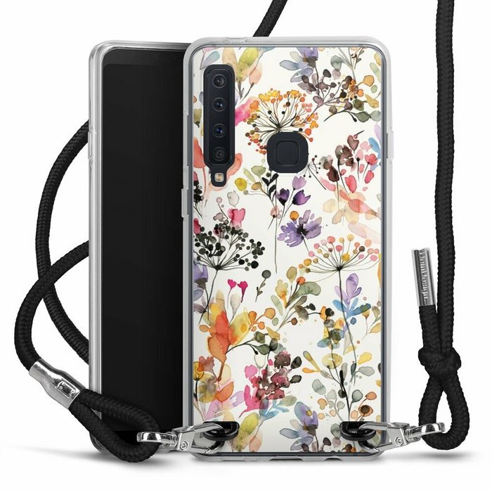 DeinDesign Handyhülle Blume Muster Pastell Wild Grasses Samsung Galaxy A9 (2018) Handykette Hülle mit Band Case zum Umhängen ZP9875