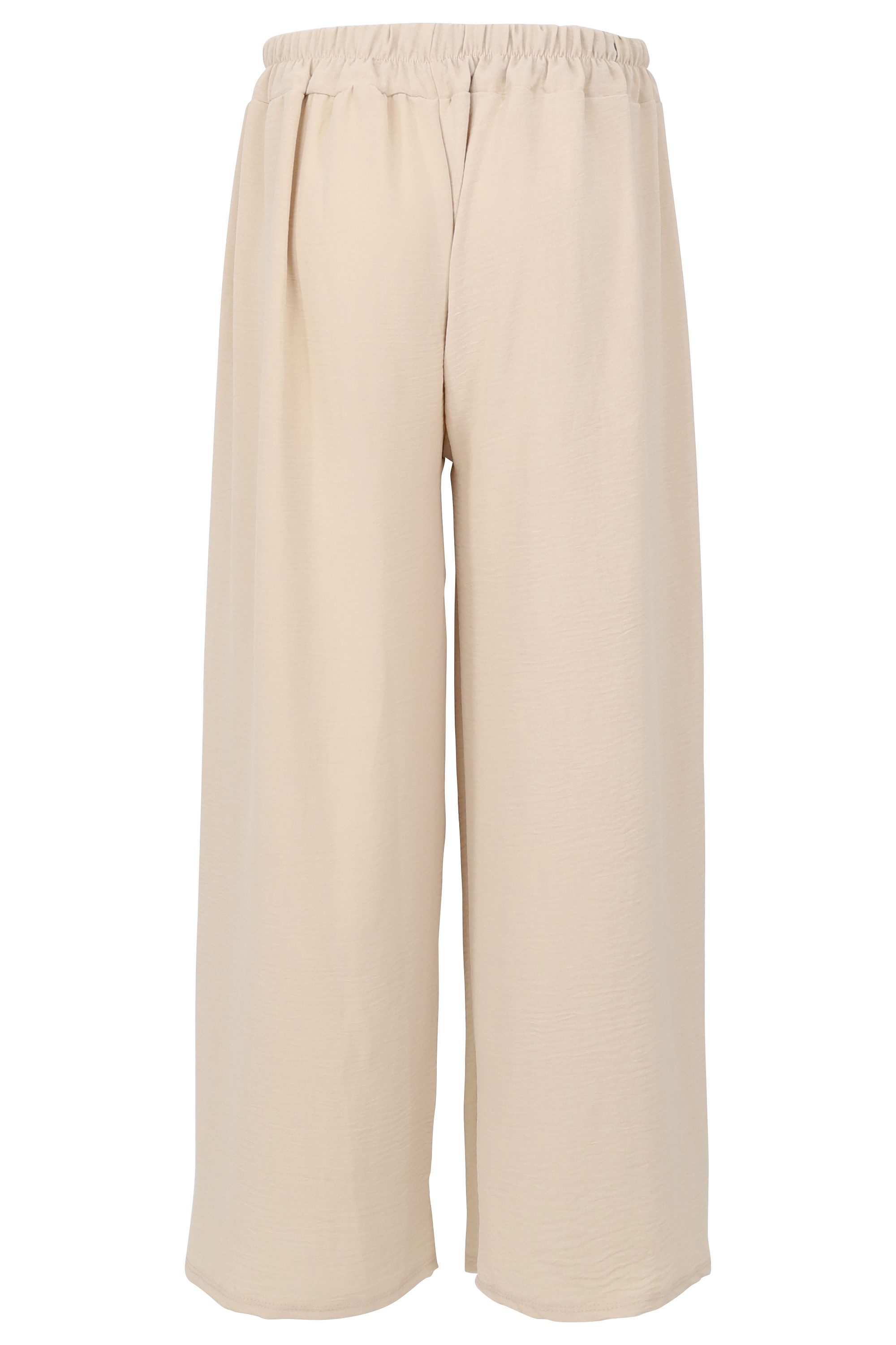 malito more than fashion Palazzohose malito Damen Palazzohose 2305 Sommerhose Marlenehose Culottehose mit elastischem Bund Einheitsgröße