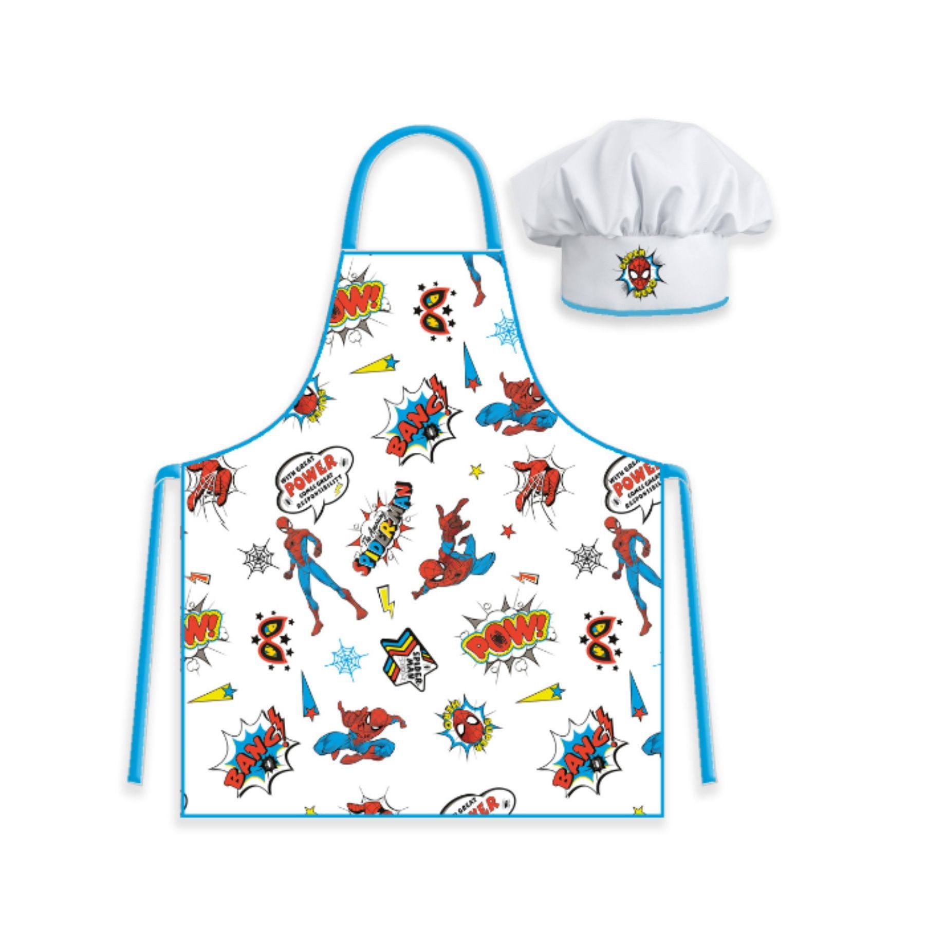 Spiderman Kochschürze Küchenset für Kinder – Schürze und Mütze für kreatives Kochen