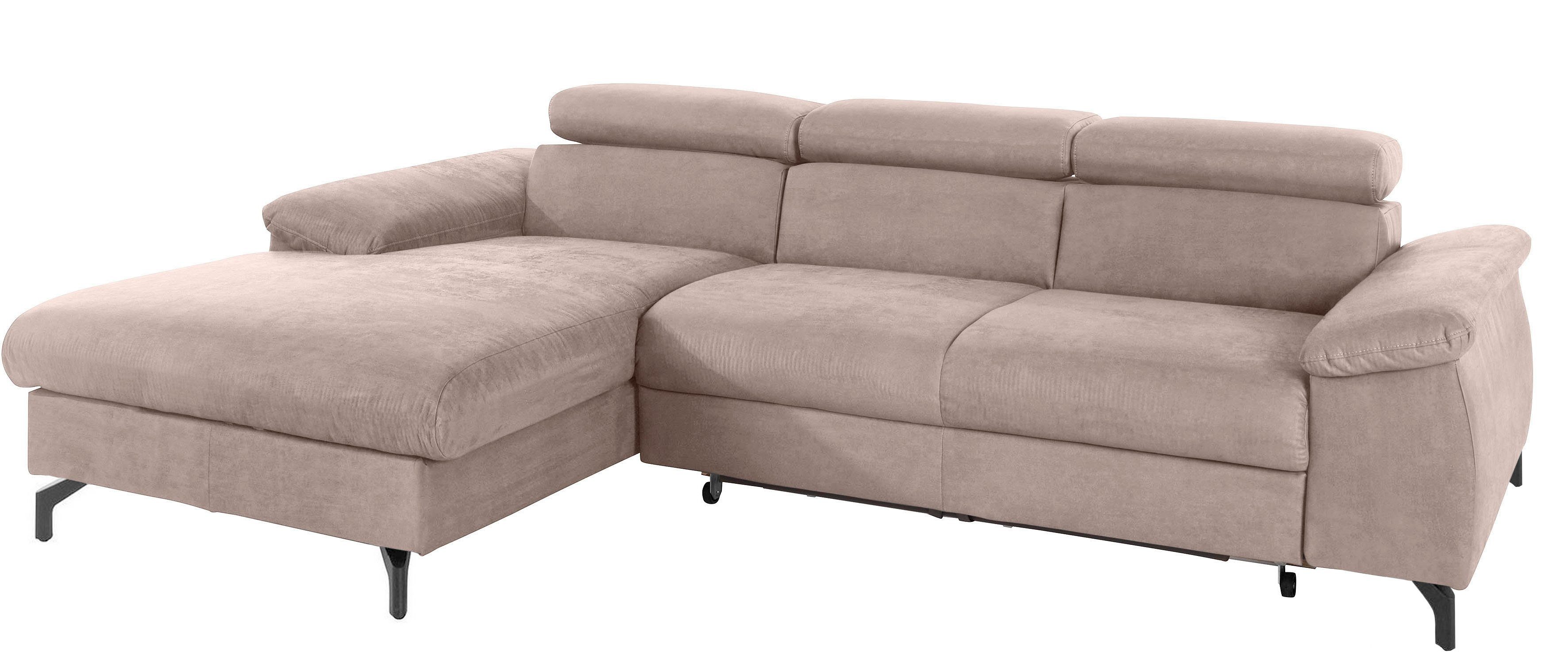 COTTA Ecksofa "Kitty L-Form, B: 242 cm" mit Kopfteilverstellung, optional B günstig online kaufen