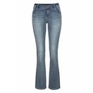 Arizona Bootcut-Jeans Ultra-Stretch normale Passform, Baby-Bootcut, Used-Look-Waschung