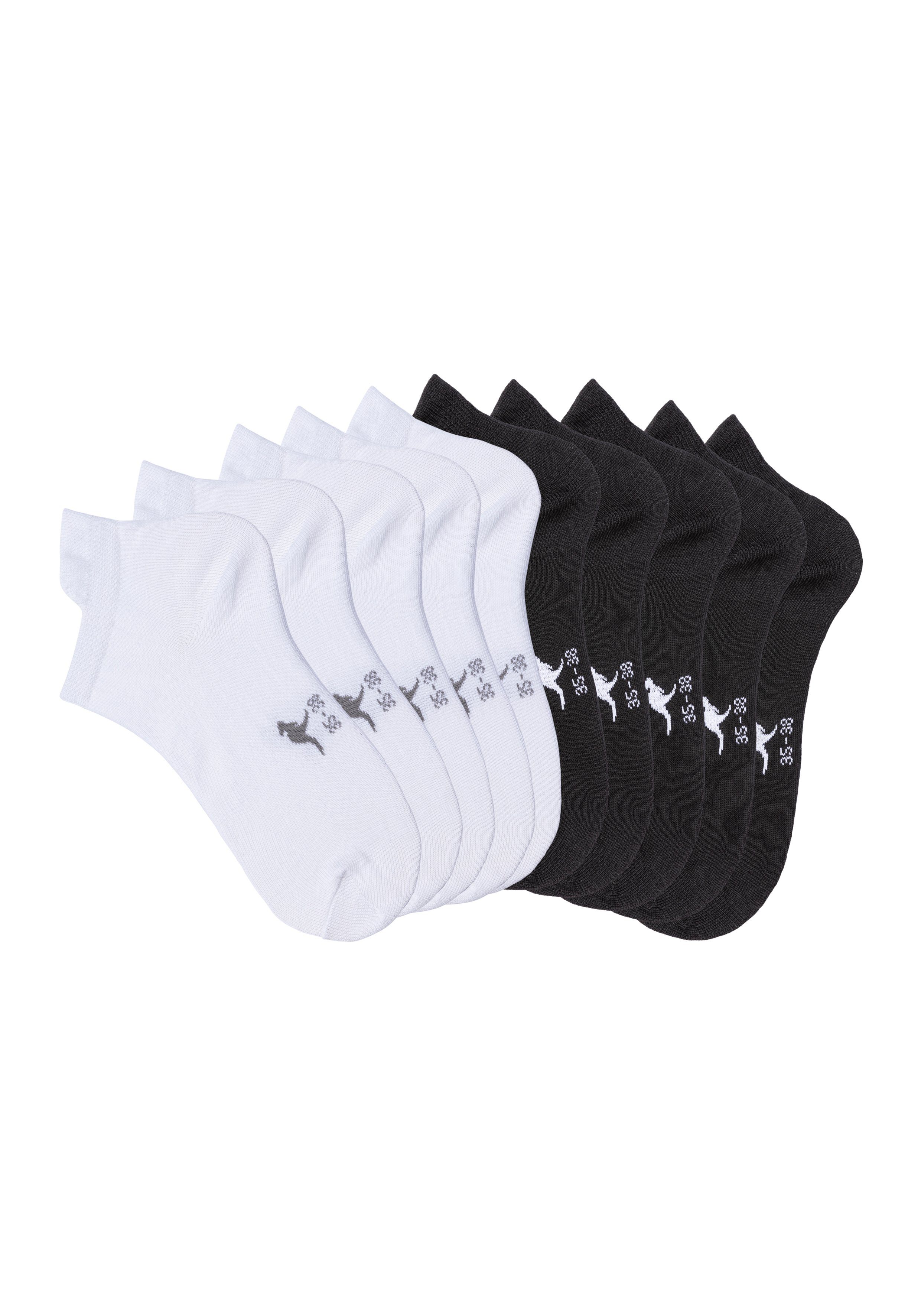 KangaROOS Sneakersocken Damen Sneaker Socken Kurze Socken Sportsocken Fitness Reisen Alltag (Packung, 10-Paar, Großpackung Gr. 35-38 bis 39-42) mit erhöhtem Bün – Bild 2 von 5