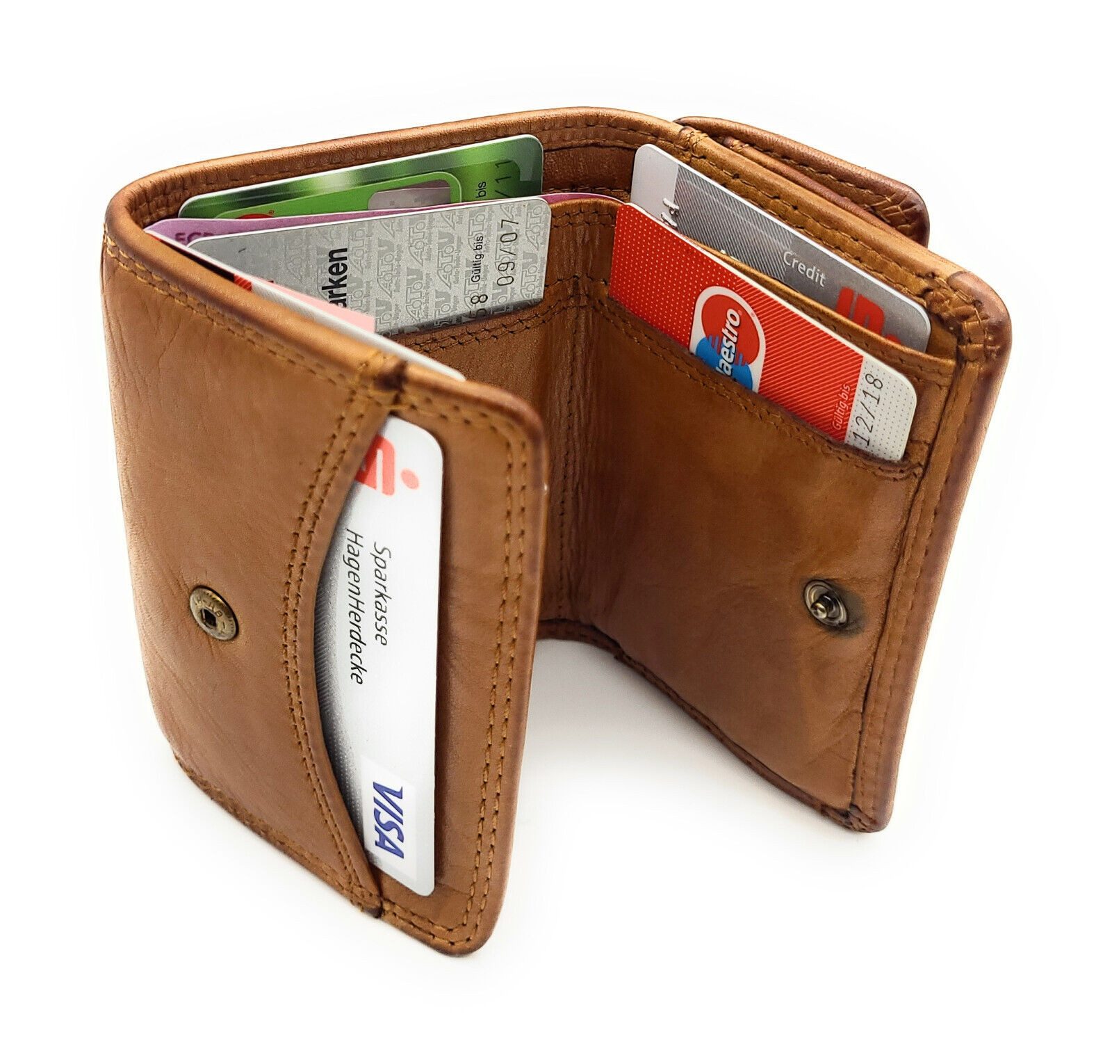 Hill Burry Mini Geldbörse kleines echt Leder Portemonnaie mit RFID Schutz W günstig online kaufen