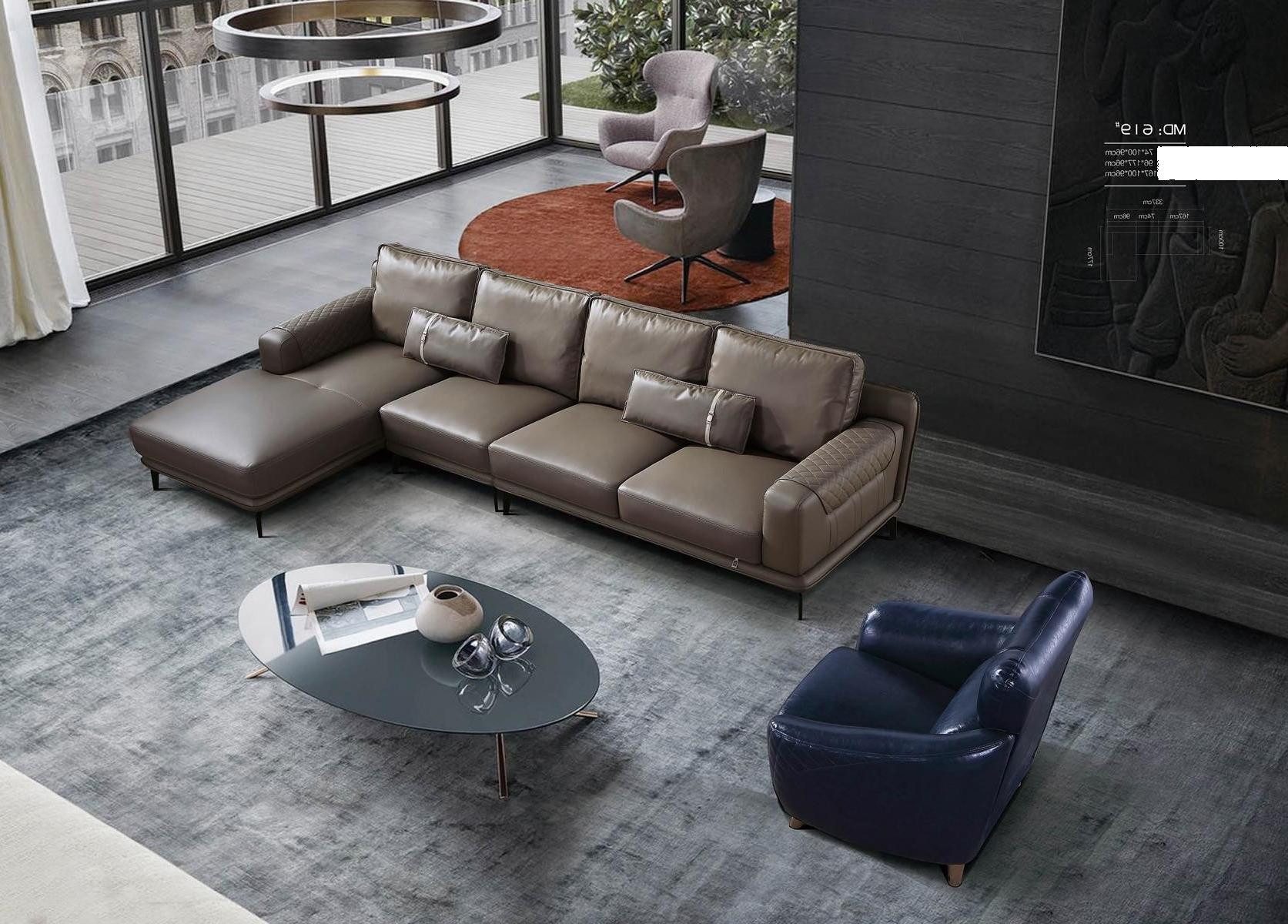 Xlmoebel Ecksofa Designer Ecksofa aus Leder in modernem Stil für gemütliche Abende, Hergestellt in Europa