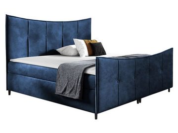 MIRJAN24 Boxspringbett Bergamo Lux (Komplett-Set, mit Hauptmatratze, Topper), 120, 140, 160, 180, 200 / 200 cm, Doppelbett mit zwei Bettkästen