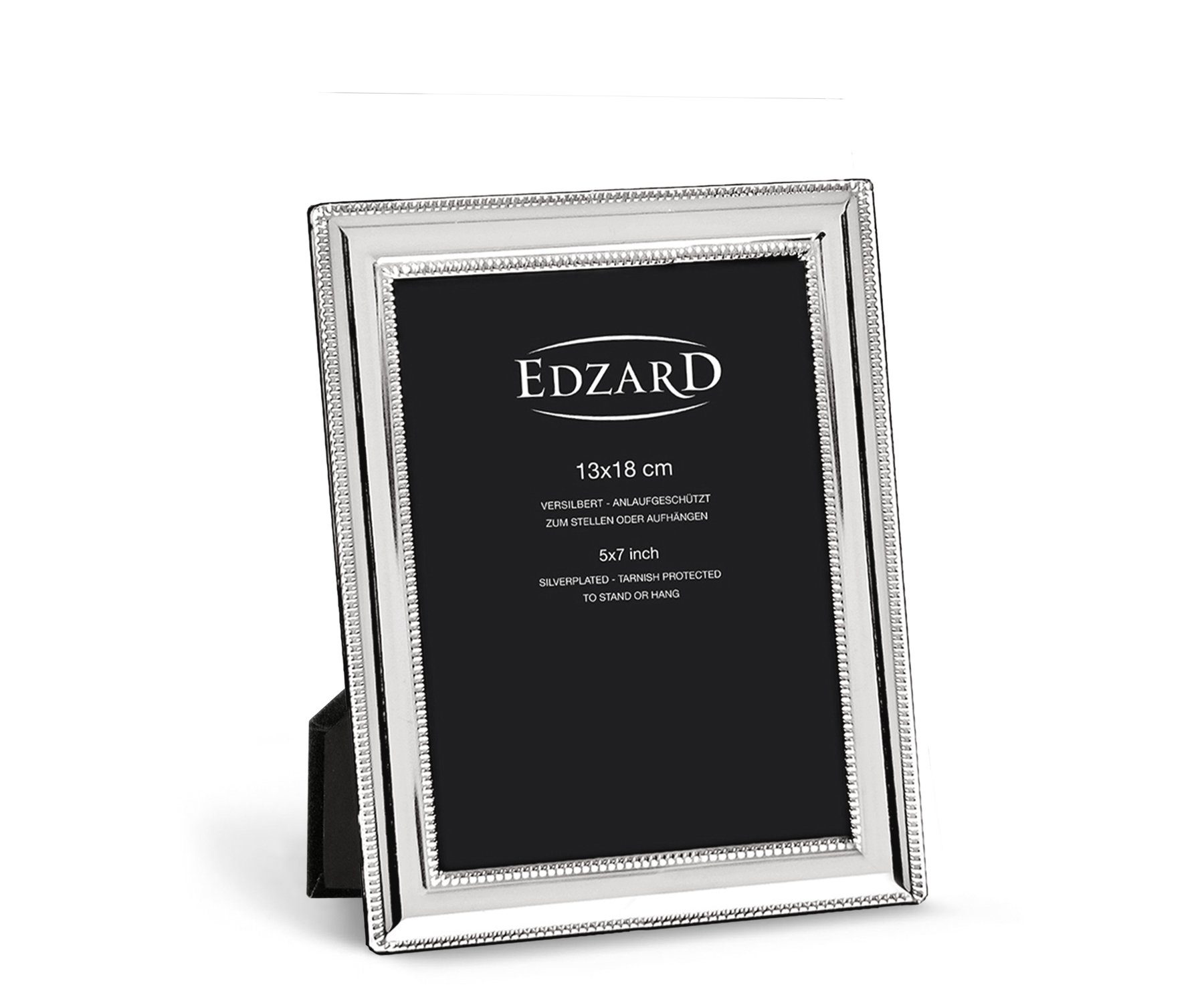 EDZARD Bilderrahmen Matera, edel versilbert und anlaufgeschützt, für 13x18 cm Foto