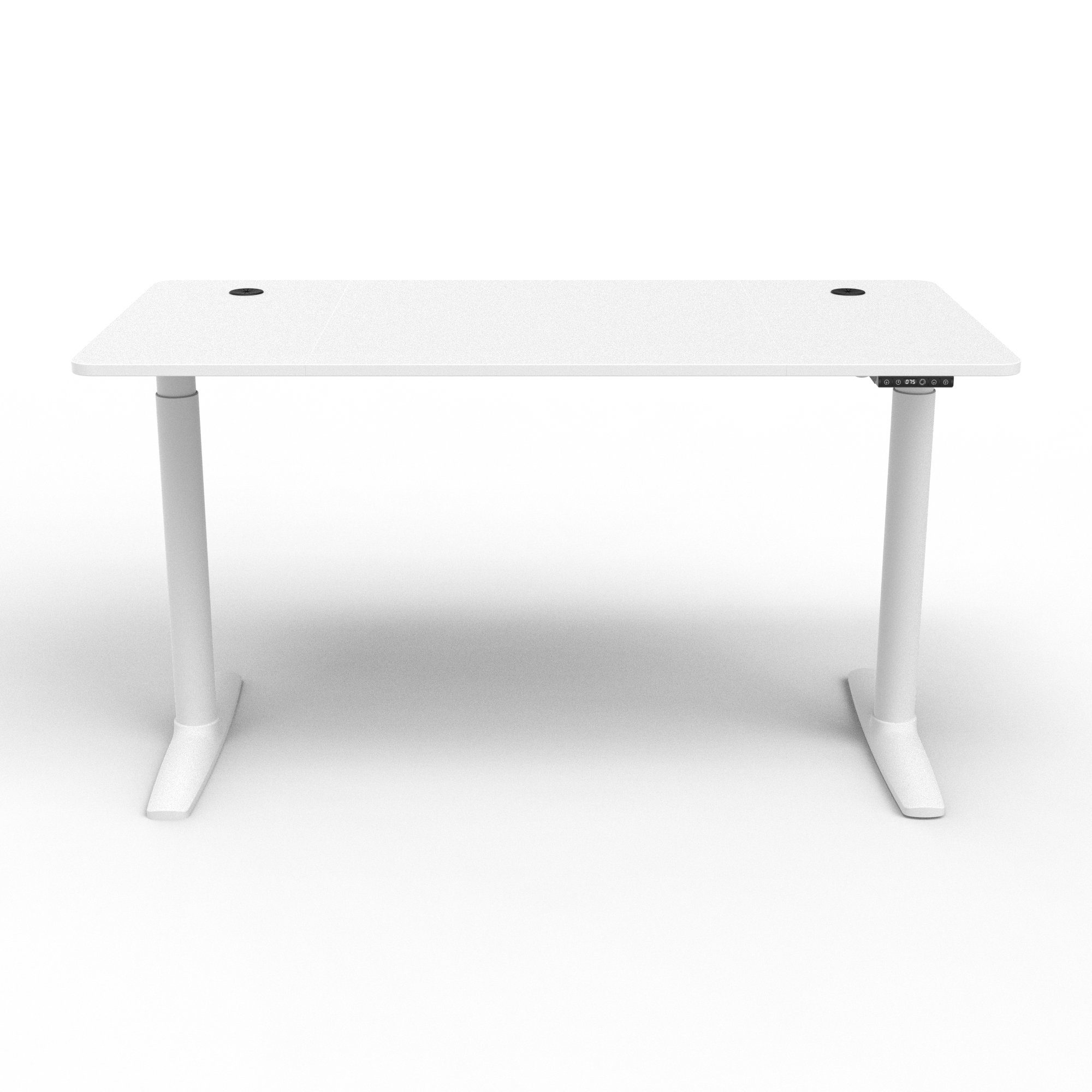 x »Arogno« Höhenverstellbarer 60 140 Tisch cm pro.tec Weiß Schreibtisch,