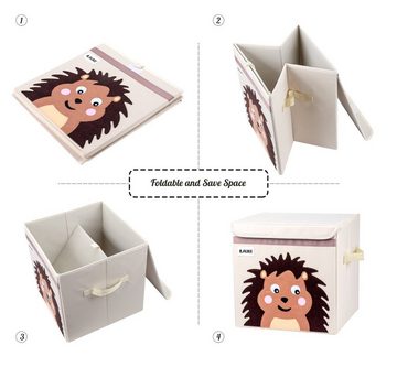 Homewit Aufbewahrungsbox Kinder Spielzeugbox mit Deckel für Kinderzimmer (1 St), zur Aufbewahrung im Kallax Regal