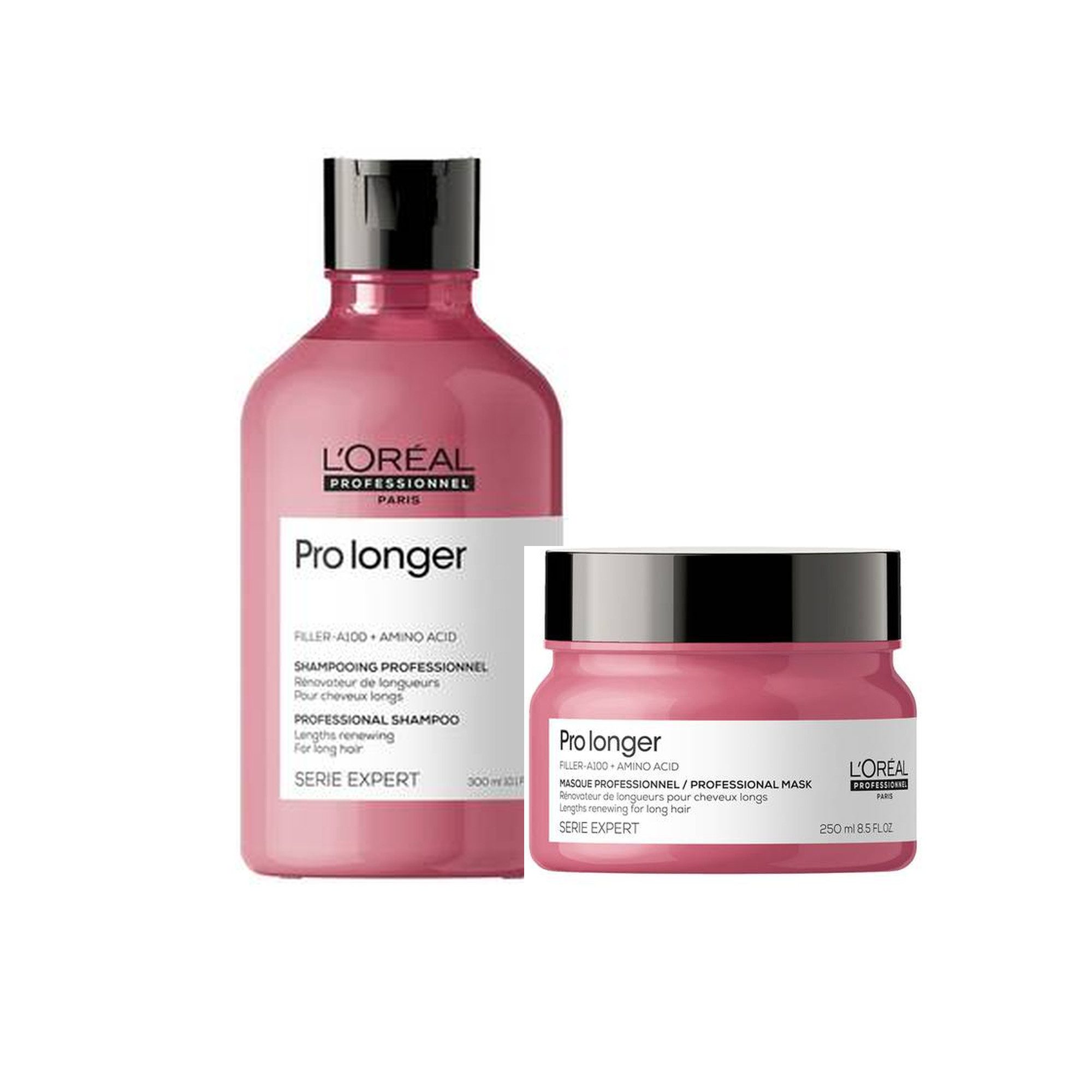 L'ORÉAL PROFESSIONNEL PARIS Haarpflege-Set L'Oréal Pro Longer Shampoo Maske Set 550 ml, 2-tlg., reichhaltig
