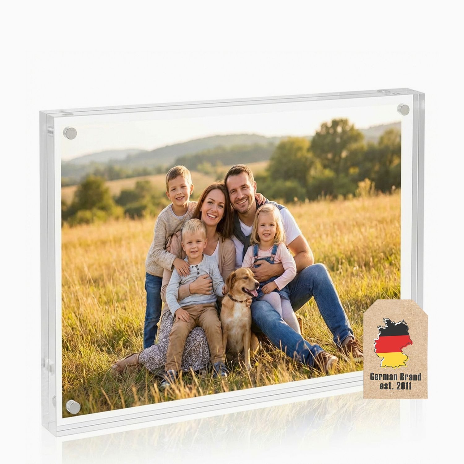 Intirilife Bilderrahmen Acrylbilderrahmen Bilderrahmen magnetisch rahmenlos klar, für 1 Bilder (1 St), Magnetischer Acrylbilderrahmen - 102 x 153 x 20 cm - Bilderrahmen