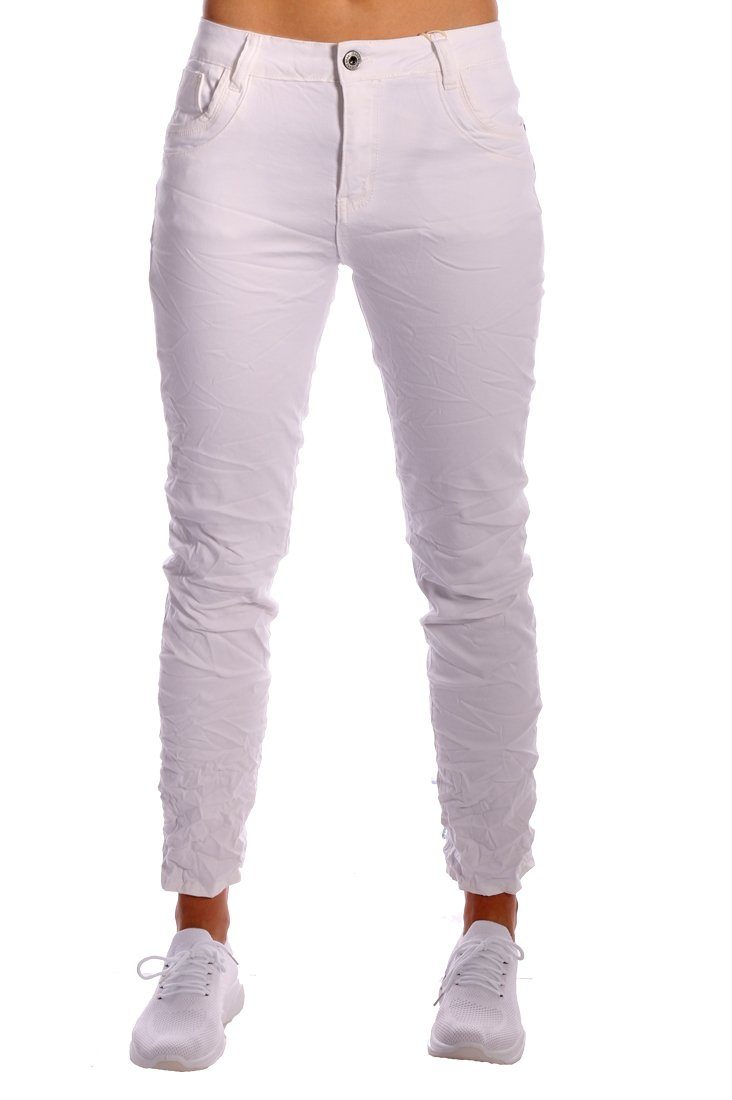Button Jeans One Summerstyle Bootcut-Jeans "Bianca" 5 Zipper Pocket Charis Moda